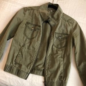 Nordstrom Rubbish lightweight olive green jacket